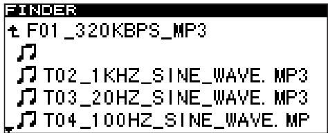 TASCAM SS-CDR1 - Moving or copying a file between folders - 1