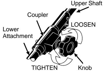 PARTNER T 280 - REMOVING TRIMMER ATTACHMENT (OR OTHER OPTIONAL ATTACHMENTS) - 1