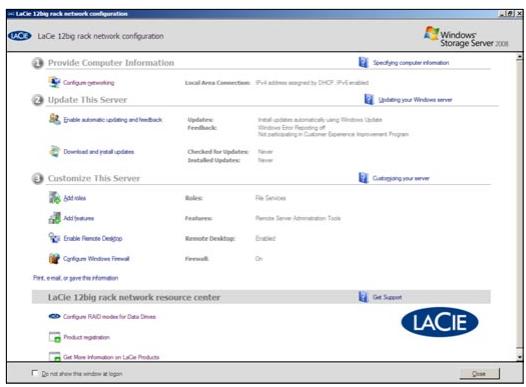 LACIE 12BIG RACK NETWORK - Démarrage et connexion - 1