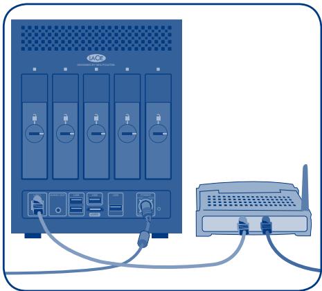 LACIE 5BIG BACKUP SERVER - Connexion du câble Ethernet - 1