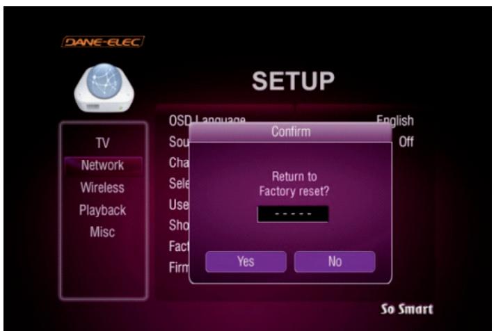 DANE-ELEC SO SMART - To perform Factory Reset: - 1