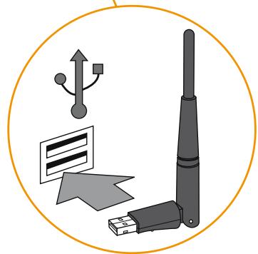 DANE-ELEC SO SMART PVR - Antenne USB WIFI 11N-aansluiting : - 2