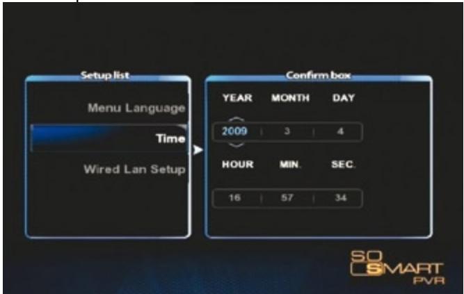 DANE-ELEC SO SMART PVR - Change the language/resolution/time setting in Wizard - 2