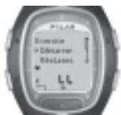 POLAR RS200SD - Commencer l'enregistrement de VOITE exercice - 1