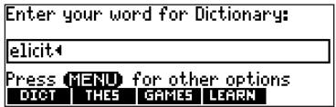 FRANKLIN MWD1450 - Finding Dictionary Entries - 1
