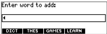 FRANKLIN MWD1450 - Adding Words from the Exercises Menu - 2