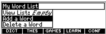 FRANKLIN MWD1450 - Adding Words from the Exercises Menu - 1