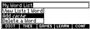 FRANKLIN MWD1450 - Adding Words from the Word Entry Screen - 1