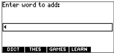 FRANKLIN MWD1470 - Highlight My Word List and then press ENTER. - 2