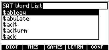 FRANKLIN MWD1470 - SAT Word List - 2
