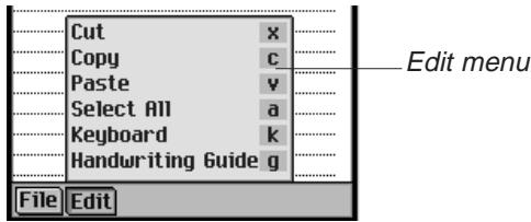 FRANKLIN EBM-900 - Edit Menu - 1