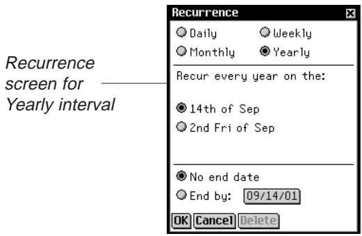 FRANKLIN EBM-911 - Yearly Recurrence - 1