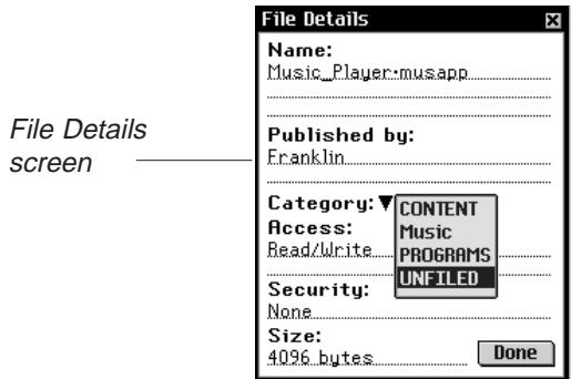 FRANKLIN EBM-911 - Categorizing Files - 1