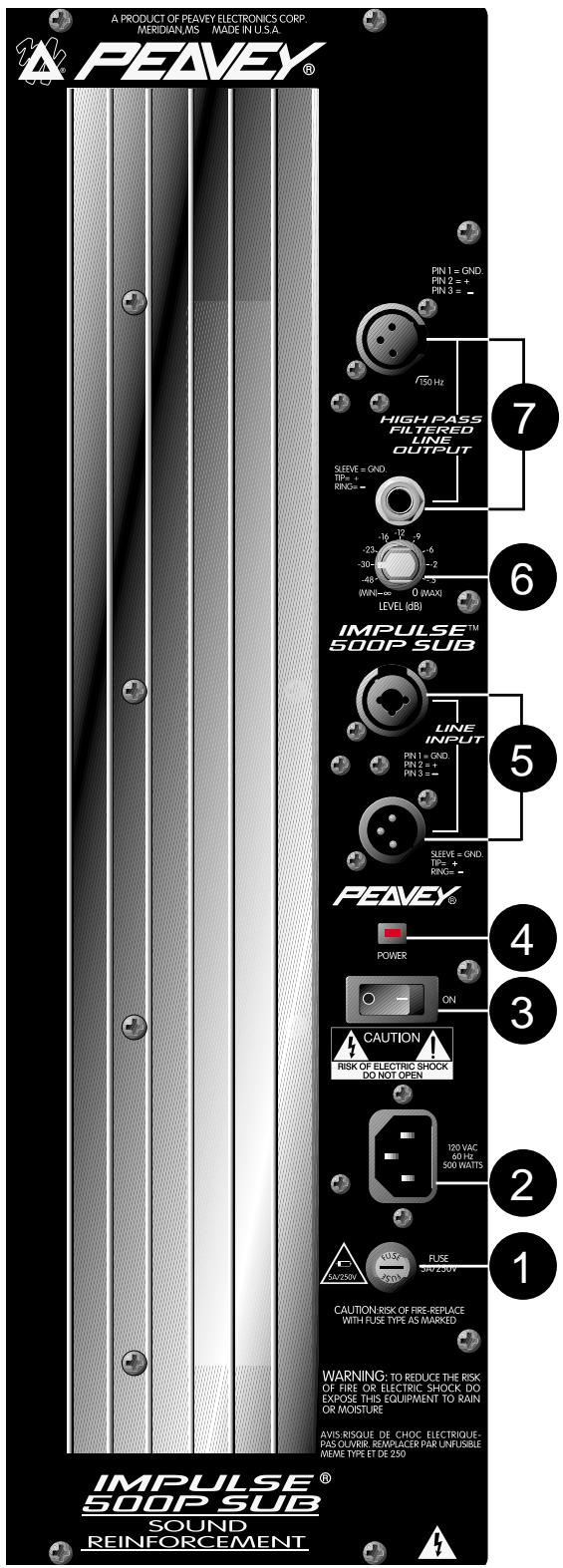 PEAVEY IMPULSE 500P - IMPULSE® 500P SUB - 1