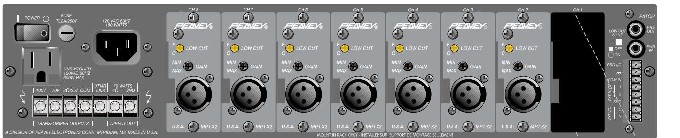 PEAVEY MMA 81502 - Input Connections - 2
