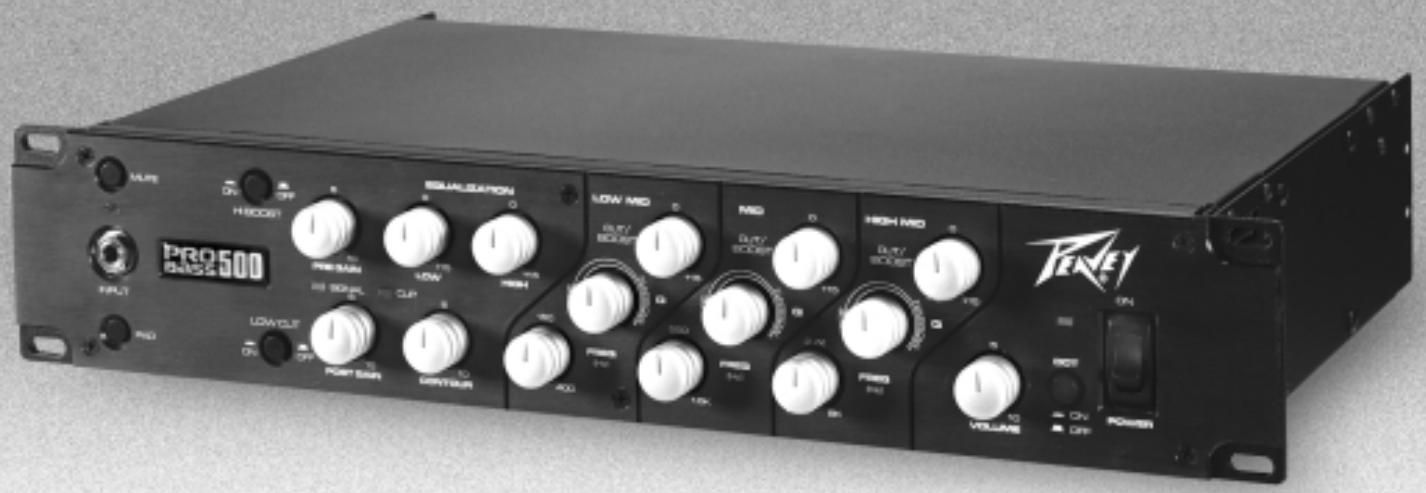 PEAVEY PROBASS 500 - PROBASS 500 Operation Manual - 1