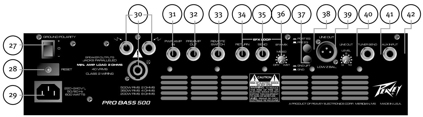 PEAVEY PROBASS 500 - Sélecteur d'alimentation - 1
