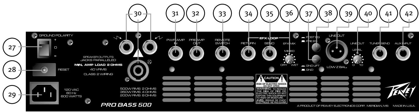 PEAVEY PROBASS 500 - power switch - 1
