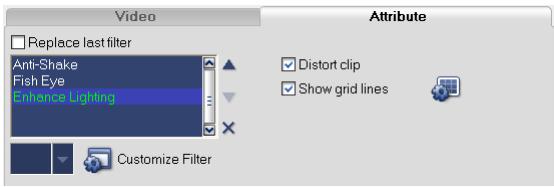 ULEAD VIDEOSTUDIO 10 PLUS - To apply a video filter to a clip (video or image) in the Video Track: - 1