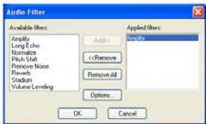 ULEAD VIDEOSTUDIO 10 PLUS - To apply audio filters: - 2