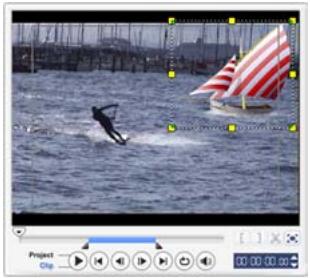 ULEAD VIDEOSTUDIO 10 PLUS - To resize the current overlay clip: - 1