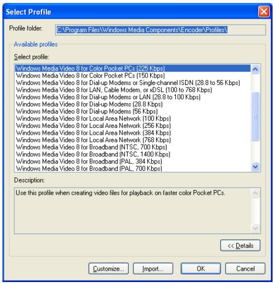 ULEAD VIDEOSTUDIO 10 PLUS - To select a profile: - 1