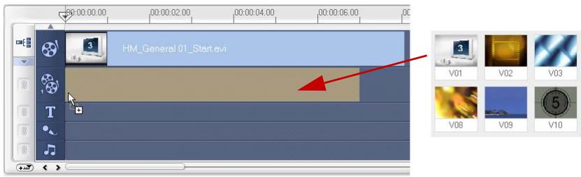 ULEAD VIDEOSTUDIO 10 PLUS - To add a clip to the Overlay Track: - 1