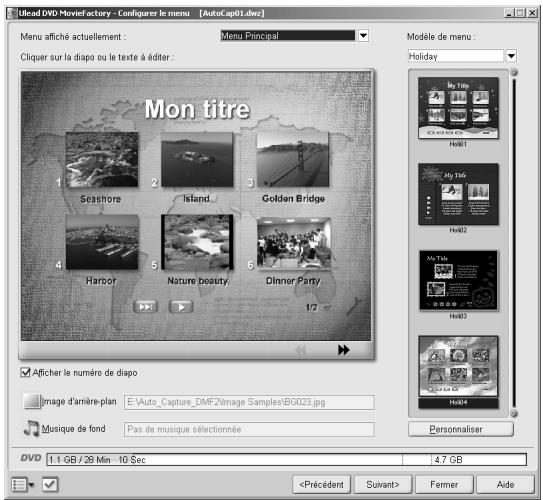 ULEAD DVD MOVIEFACTORY 2 - Editor les menus: - 1