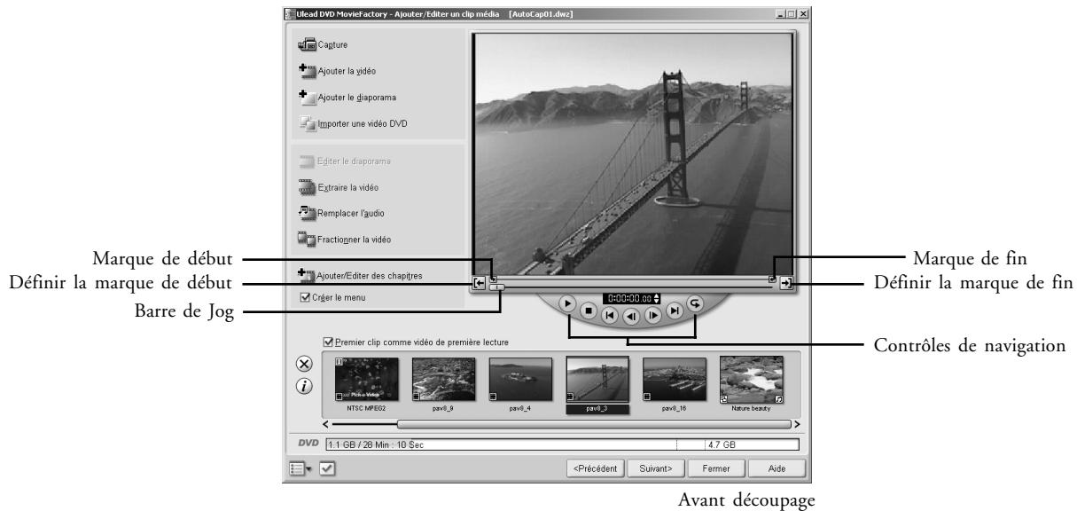 ULEAD DVD MOVIEFACTORY 2 - Découper une video - 1