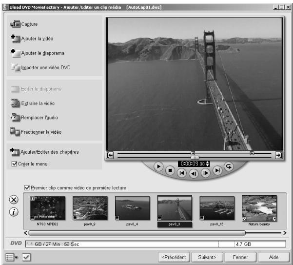 ULEAD DVD MOVIEFACTORY 2 - Découper une video : - 1