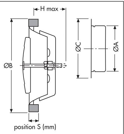 UNELVENT BOUCHES - Dimensions (mm) - 1