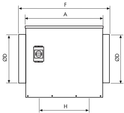 UNELVENT CATB POLYVALENT - Dimensions (mm) - 1