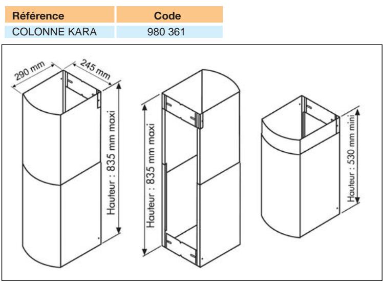 UNELVENT KARA - Habillage téléscopique inox du conduit d'évacuation - 1