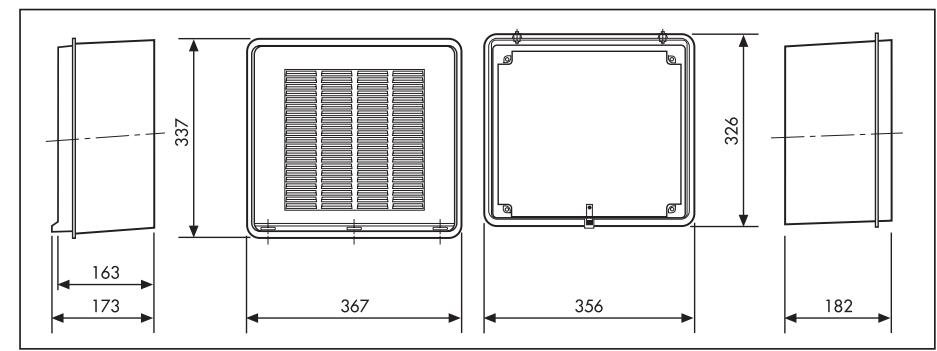 UNELVENT STYLVENT-HV - Dimensions (mm) - 1