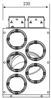UNELVENT VMC DOUBLE FLUX HAUT RENDEMENT AKOR HR - - Repartiteur AKOR 10 piquages - 6