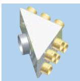 UNELVENT VMC DOUBLE FLUX HAUT RENDEMENT AKOR HR - - Repartiteur AKOR 10 piquages - 1
