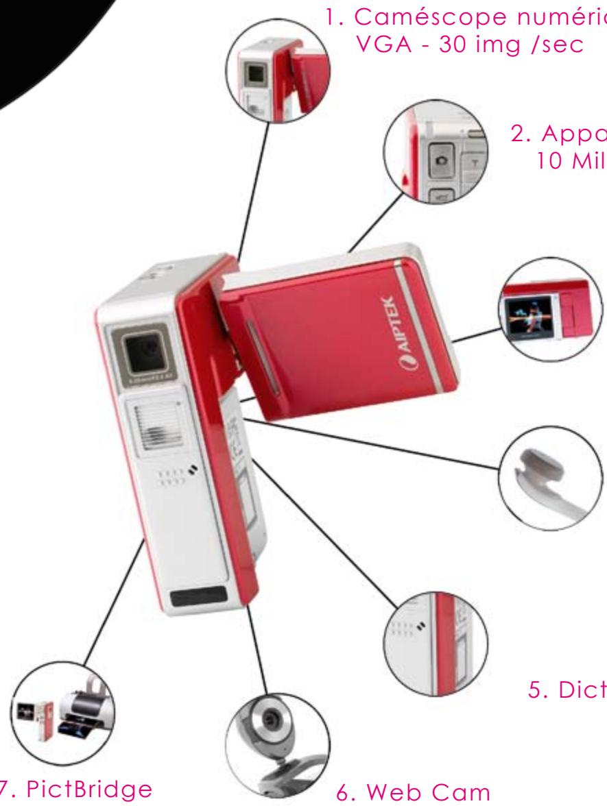 AIPTEK DV-8900 - Le caméscope mini 7 en 1 - 1