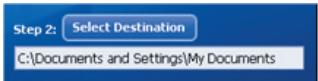 AIPTEK POCKET DV 6800 - Etapa 2: A opção Select destination (Selecionar destino) - 1