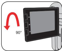 AIPTEK POCKET DV 6800 - Gire el monitor LCD. - 1