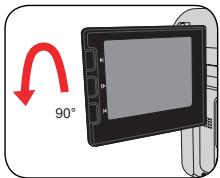 AIPTEK POCKET DV 6800 - Drehen Sie den LCD-Bildschirm. - 1