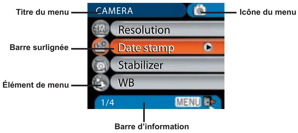 AIPTEK POCKET DV 8800 - Opération du menu - 1