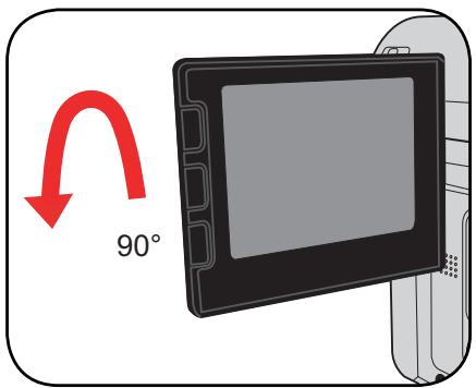 AIPTEK POCKET DV 8800 - Faites tourner le moniteur LCD. - 1