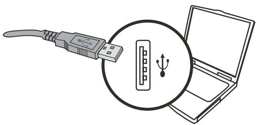 AIPTEK POCKET DV T100 - Reliez le câble USB à votre caméscope. - 1