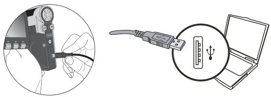 AIPTEK POCKET DV T200 - Utilisation du câble USB - 1