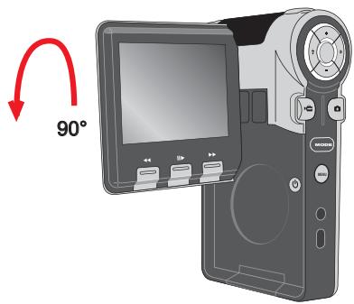 AIPTEK POCKET DV T200 - Faire tournier l'écran LCD. - 1
