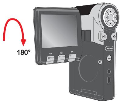 AIPTEK POCKET DV T200 - Faire tournier l'écran LCD. - 2