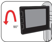 AIPTEK POCKET DV 8800 NEO - Faites tourner le moniteur LCD. - 1