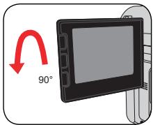 AIPTEK POCKET DV 8800 NEO - Rotate the LCD monitor. - 1