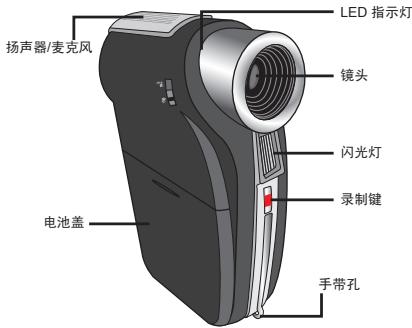 AIPTEK POCKET DV AHD 200 - 摄像机各部名称 - 1