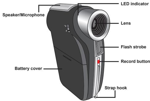 AIPTEK POCKET DV AHD 200 - Knowing your camcorder parts - 1